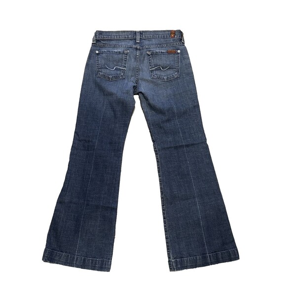 7 For All Mankind Dojo 26 Medum Wash Low Rise Flare - Picture 2 of 6